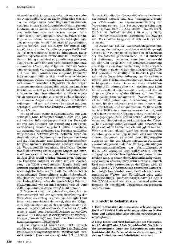Vorschauseite 1: Einsicht in Gehaltslisten