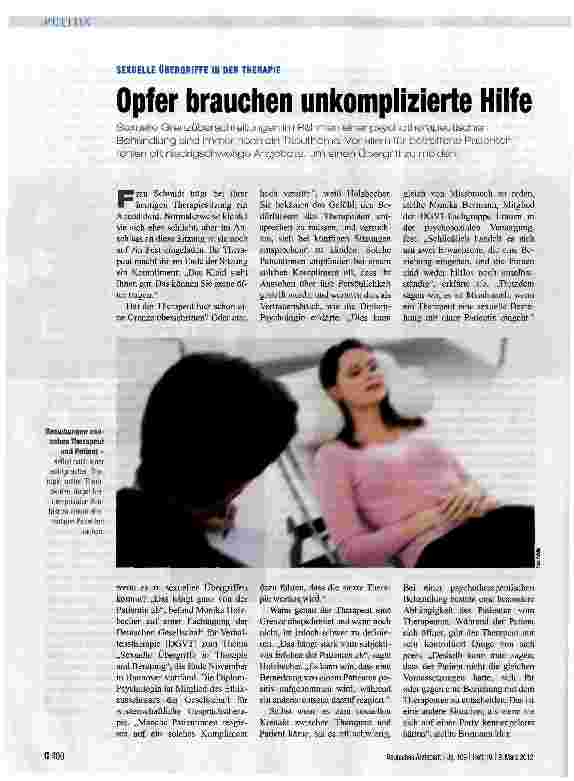 Vorschauseite 1: Opfer brauchen unkomplizierte Hilfe
