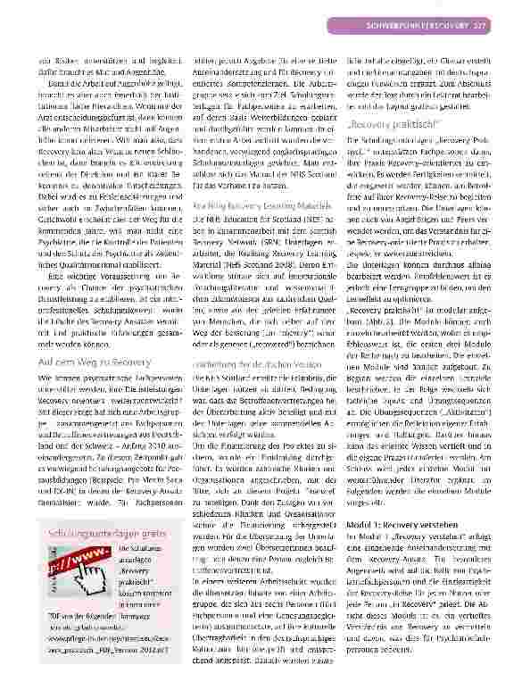 Vorschauseite 2: Mehr als eine Vision „Recovery praktisch!