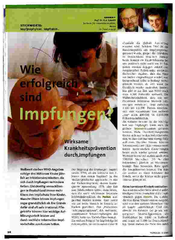Vorschauseite 1: Wie erfolgreich sind Impfungen?