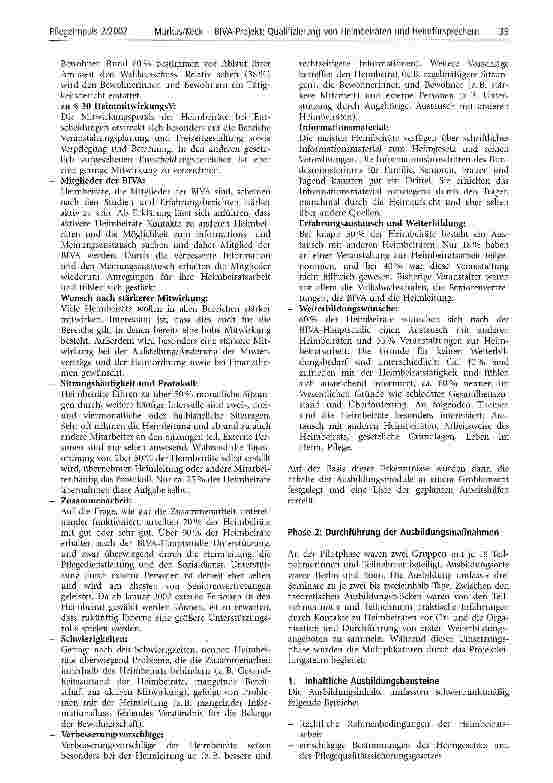 Vorschauseite 3: BIVA-Projekt: Qualifizierung von Heimbeiräten und Heimfürsprechern durch Multiplikatoren
