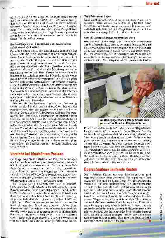 Vorschauseite 3: Mit dem Pflegedienst ins Netz