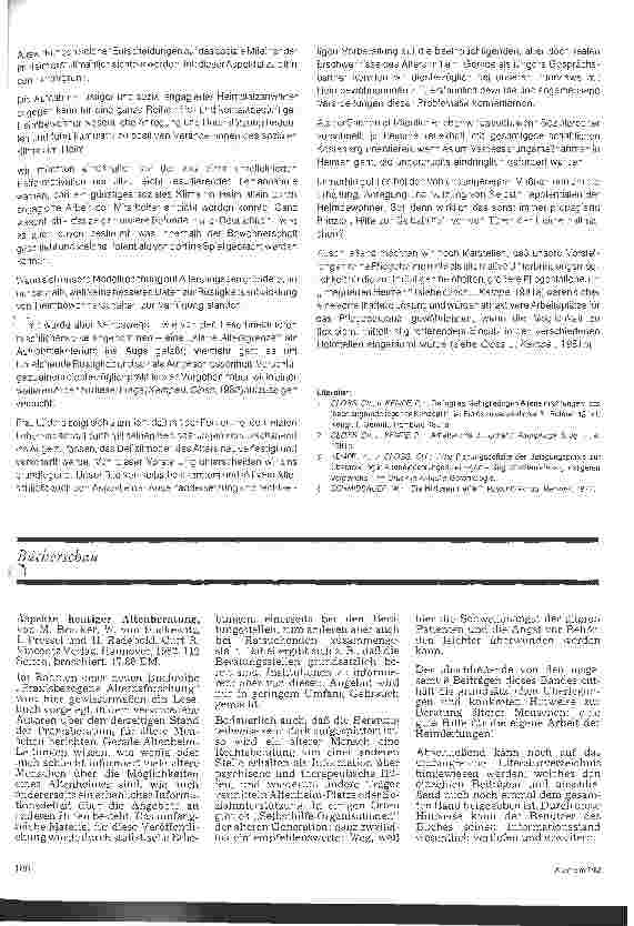 Vorschauseite 2: Überalterungsproblematik in Heimen - ein heißes Eisen