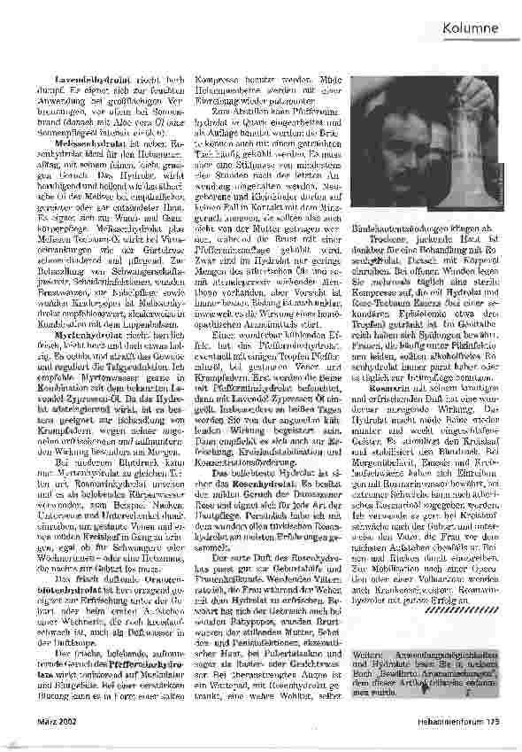 Vorschauseite 2: KOLUMNE HYDROLATE