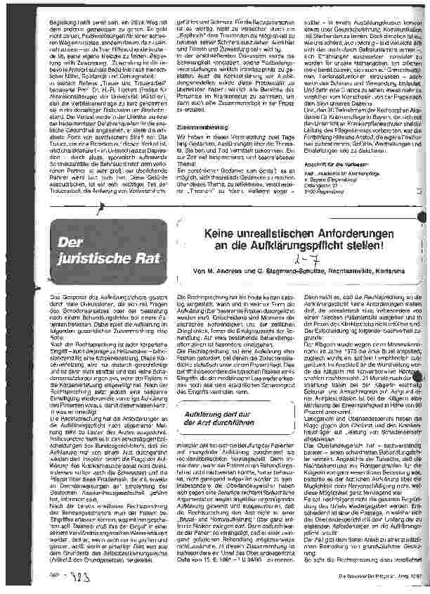 Vorschauseite 2: Sterben zwischen Angst und Hoffnung - Verbände und Arbeitskreise -