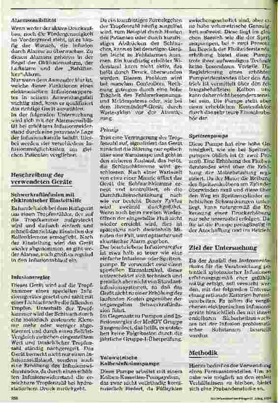 Vorschauseite 4: Paravasate unter periphervenösen Infusionen Können sie durch elektronische Infusionsgeräte verhindert werden?