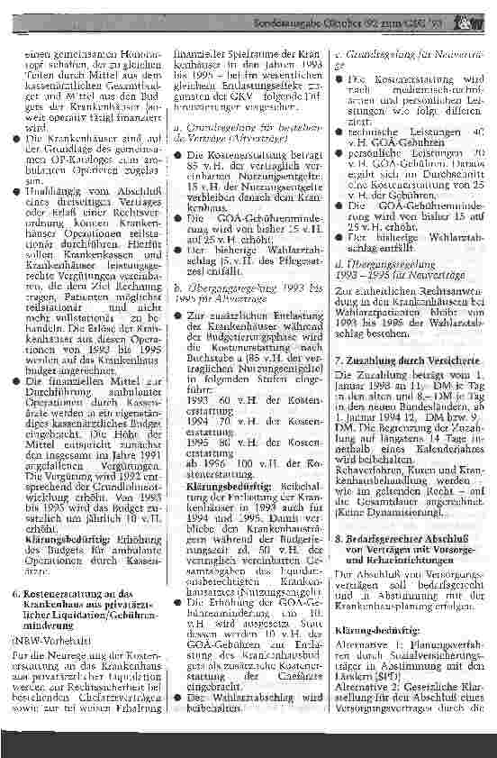 Vorschauseite 3: Eckpunkte für den Entwurf eines Gesundheits-Strukturgesetzes 1993 der Fraktionen der CDU/CSU,SPD und F.D.P.