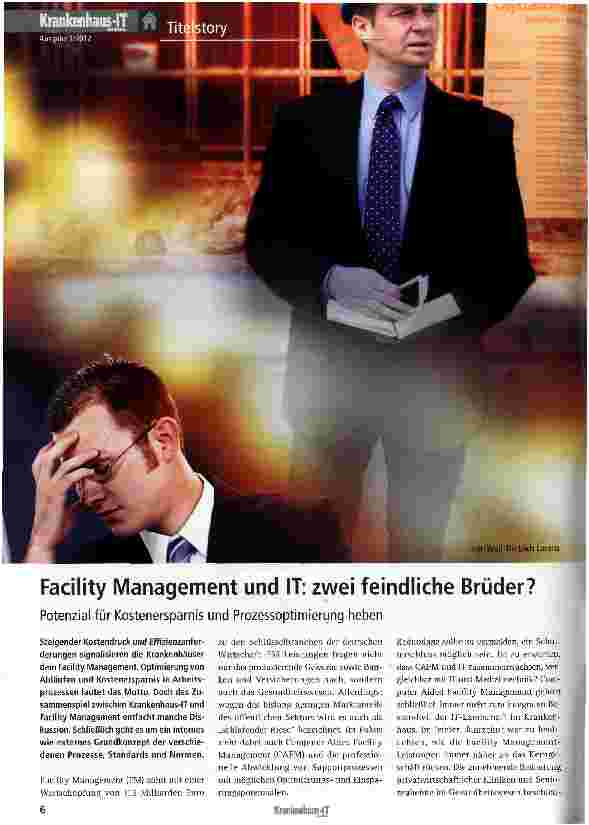 Vorschauseite 1: Facility Management und IT: zwei feindliche Brüder?