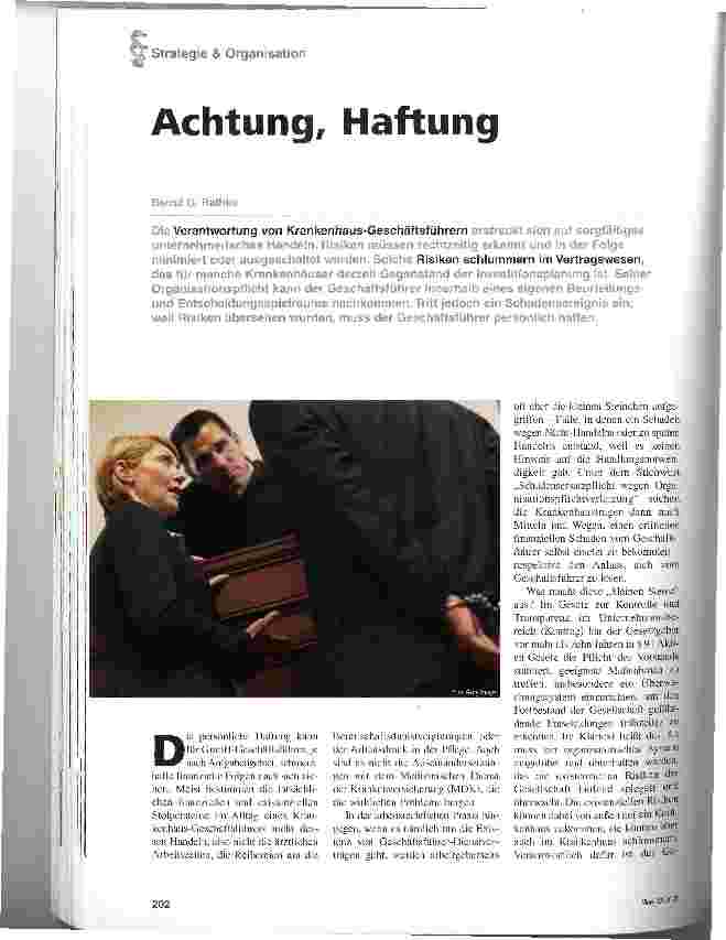 Vorschauseite 1: Achtung, Haftung