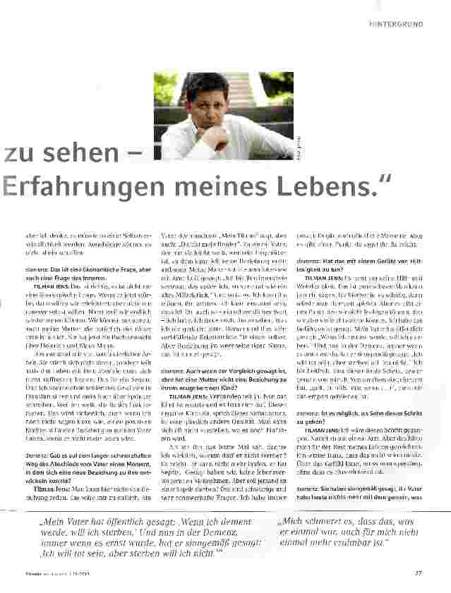 Vorschauseite 2: Den Verfall des eigenen Vaters zu sehen - die wohl schrecklichste Erfahrung meines Lebens