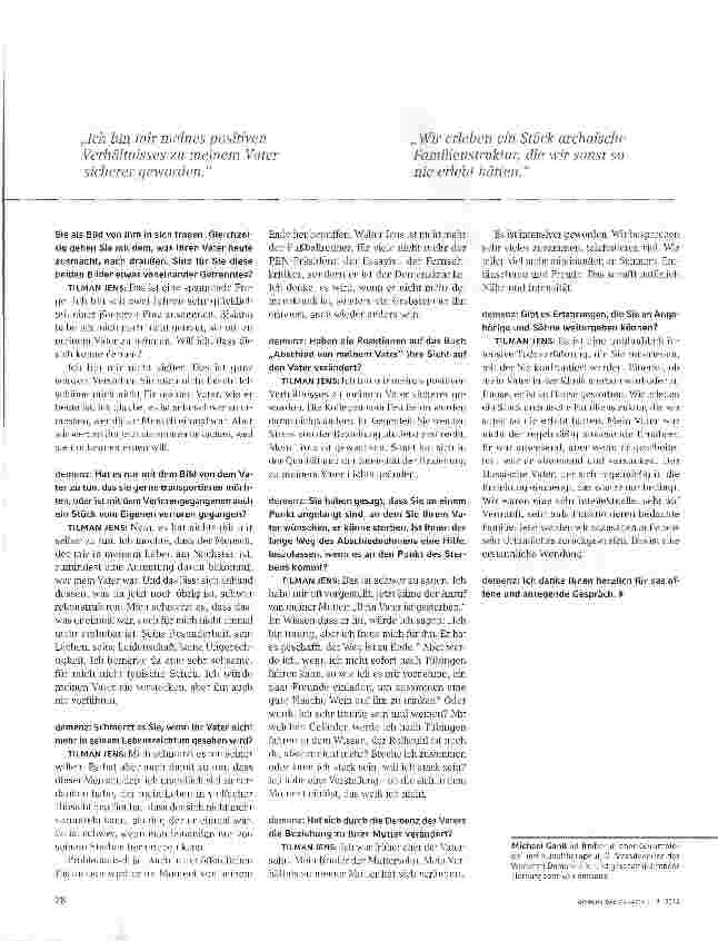 Vorschauseite 3: Den Verfall des eigenen Vaters zu sehen - die wohl schrecklichste Erfahrung meines Lebens
