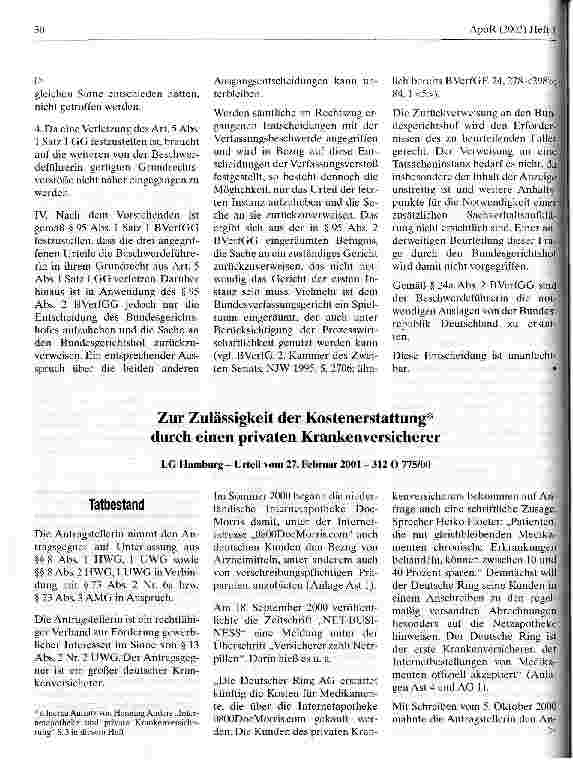 Vorschauseite 6: Karlsruhe erleichtert Werbung für Generika