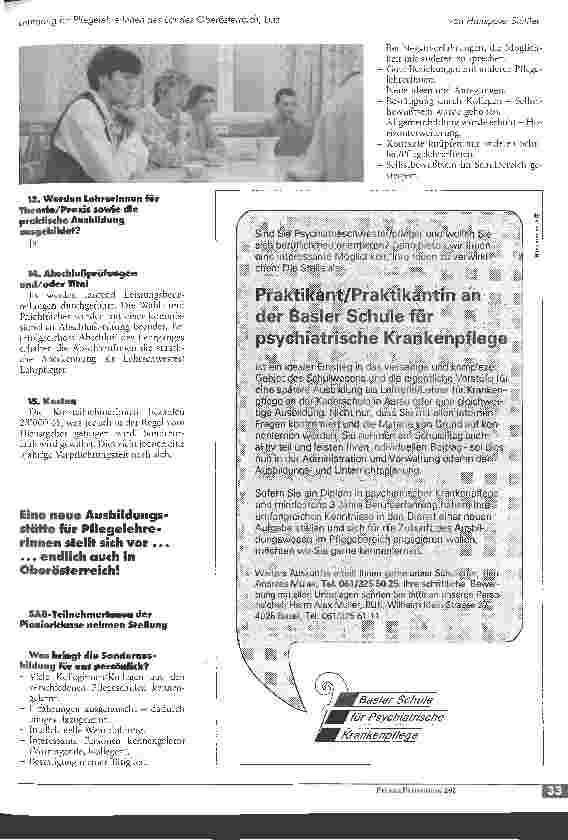 Vorschauseite 2: Lehrgang für PflegelehrerInnen des Landes Oberösterreich, Linz