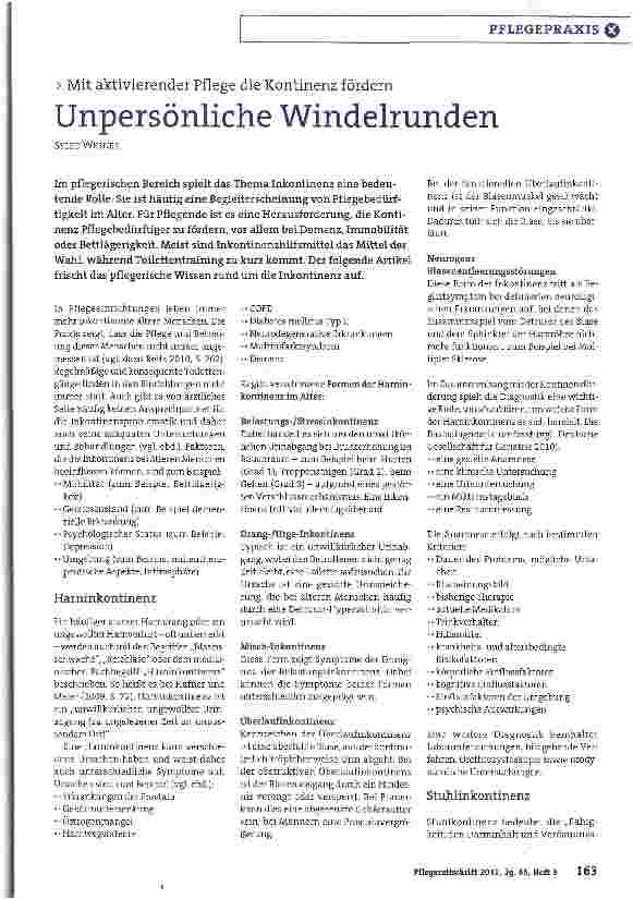 Vorschauseite 1: Unpersönliche Windelrunden