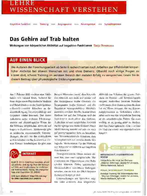 Vorschauseite 1: Das Gehirn auf Trab halten
