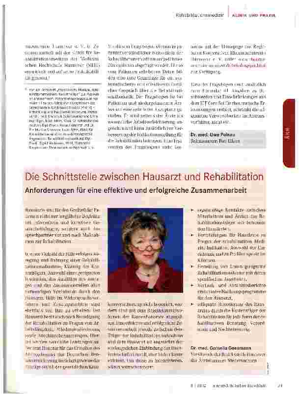 Vorschauseite 2: Umsetzung der Rehabilitations-Richtlinie in der ärztlichen Praxis