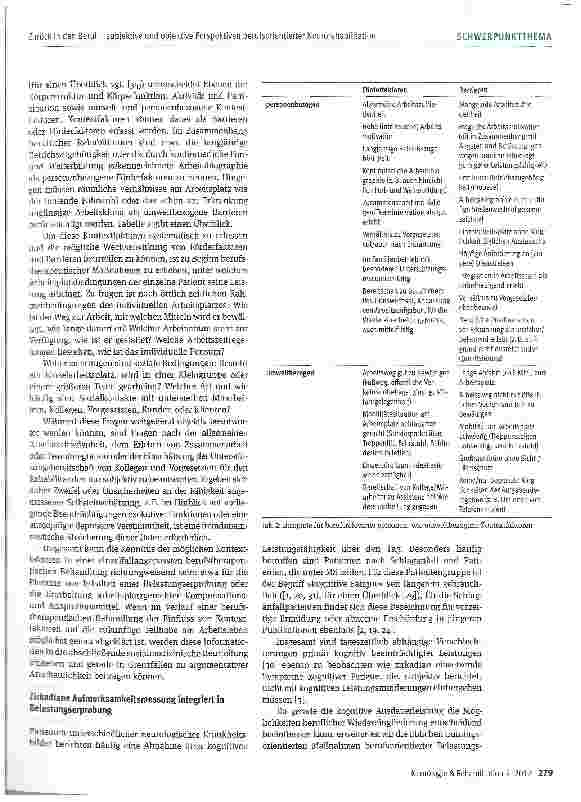 Vorschauseite 5: Zurück in den Beruf - subjektive und objektive Perspektiven berufsorientierter Neurorehabilitation