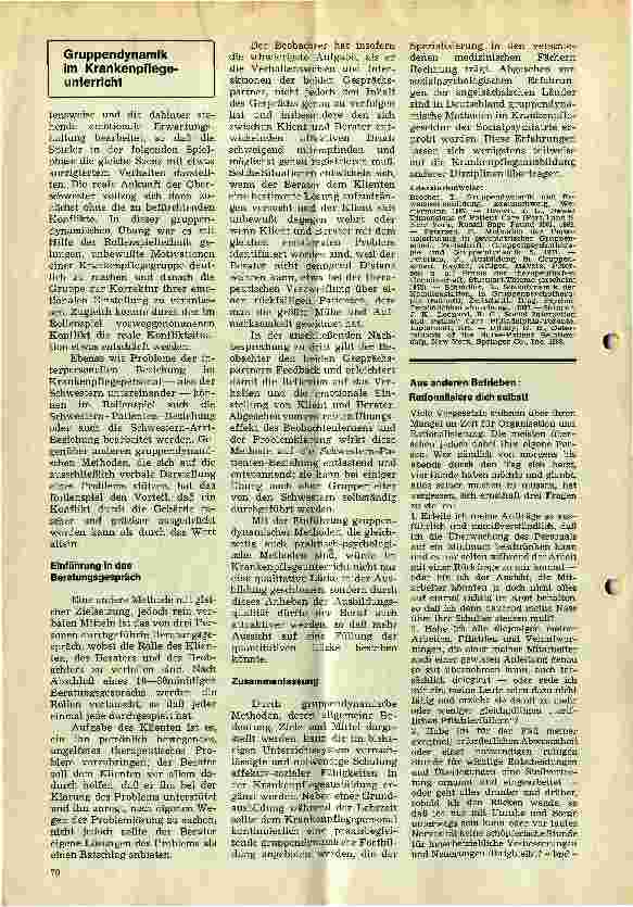 Vorschauseite 2: Gruppendynamik im Krankenpflegeunterricht (II)
