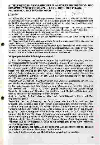 Vorschauseite 1: Mittelfristiges Programm der WHO für Krankenpflegeund Hebammenwesen in Europa - Einführung des Pflegeprozessmodells in Österreich