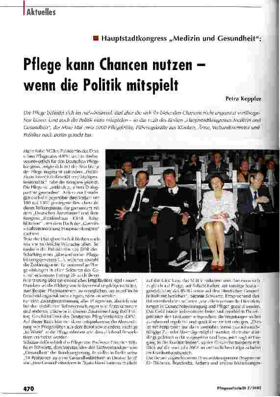 Vorschauseite 1: Pflege kann Chancen nutzen - wenn die Politik mitspielt