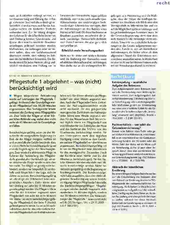 Vorschauseite 2: Praxis des neuen Heimrechts Kann die Heimaufsicht ohne weiteres Nacht-und-Nebel-Aktion durchführen?