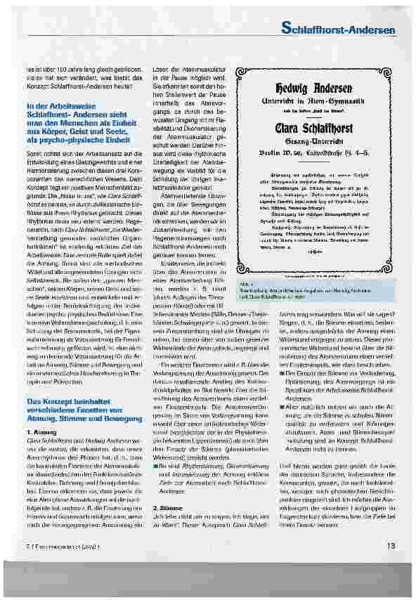 Vorschauseite 2: Atmung und Bewegung -Schule Schlaffhorst-Andersen