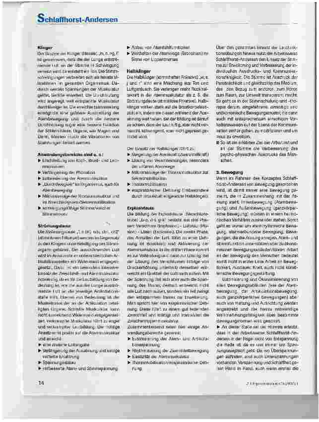 Vorschauseite 3: Atmung und Bewegung -Schule Schlaffhorst-Andersen