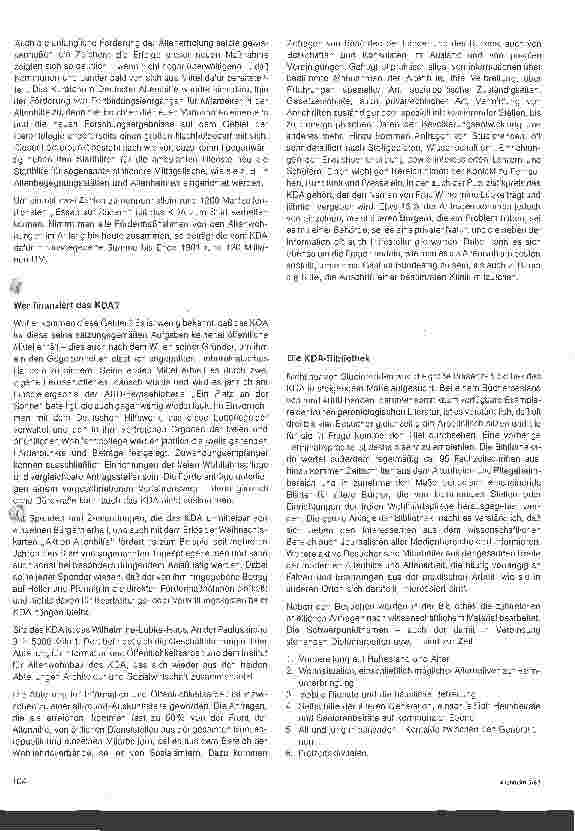 Vorschauseite 2: 20 Jahre im Dienst der Altenhilfe Das Kuratorium Deutsche Altershilfe begeht ein Jubiläum