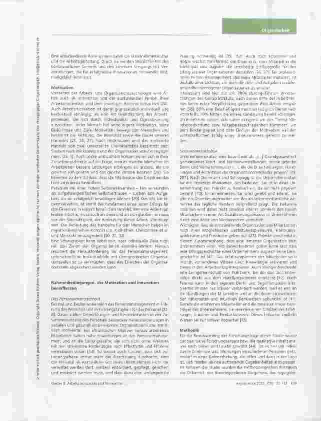 Vorschauseite 3: Arbeitsmotivation und Innovationsbereitschaft langjährig berufstätiger Ergotherapeutinnen im Angestelltenverhältnis