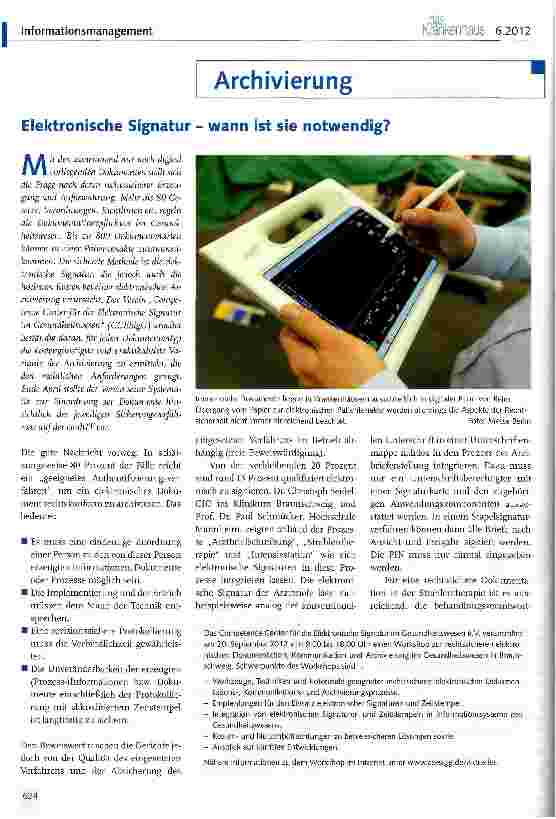 Vorschauseite 1: Elektronische Signatur - wann ist sie notwendig?
