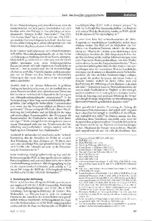 Vorschauseite 4: Die Beendigung von Berufsausübungsgemeinschaften