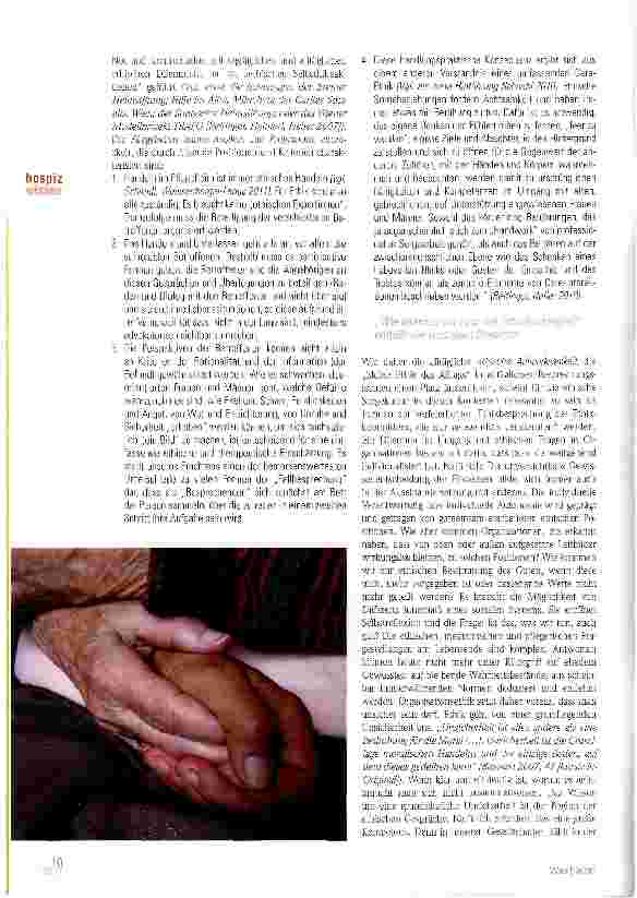 Vorschauseite 5: Was bleibt? Nachhaltige Hospizund Palliativkultur in Pflegeheimen und im Alter