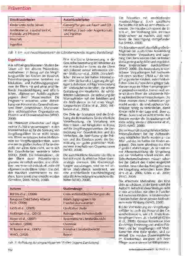 Vorschauseite 3: Prävention von akzidentellen Vergiftungen im Haushalt bei Kindern unter sechs Jahren