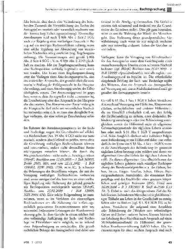 Vorschauseite 2: Zum Anspruch auf einen MultifunktionsroUstuhl als Hilfsmittel der gesetzlichen Krankenversicherung SGB V § 33 Abs. 1 Satz 1, 2, § 34 Abs. 4; SGB XI § 11 Abs. 1, § 14, § 15, § 43 A…
