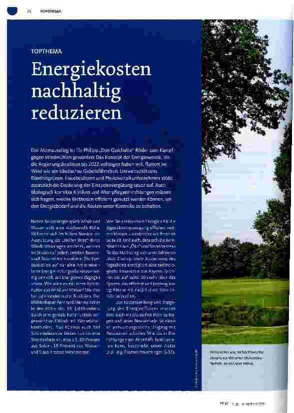 Vorschauseite 1: Energiekosten nachhaltig reduzieren