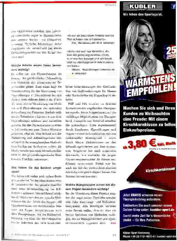 Vorschauseite 2: Angehende Physiotherapeuten unterrichten Medizinstudenten