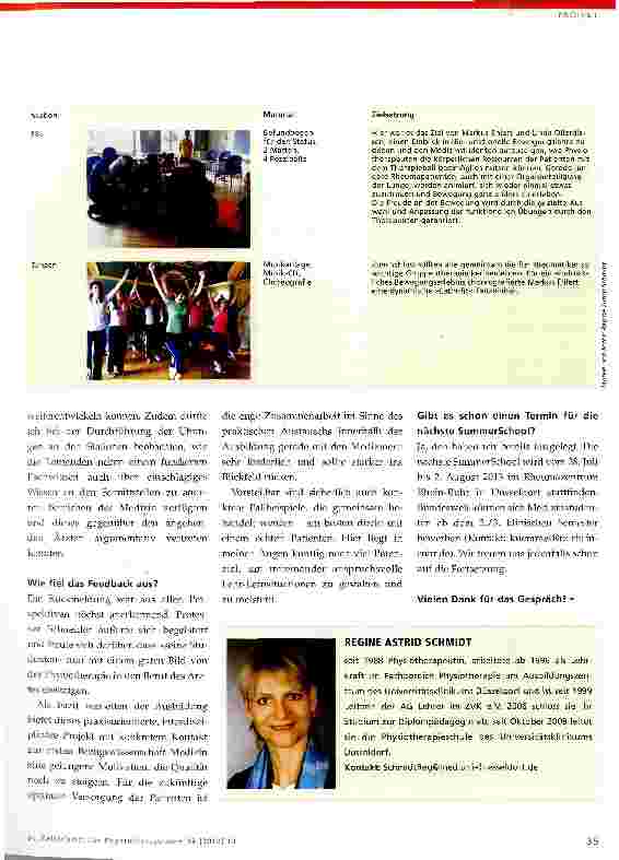 Vorschauseite 4: Angehende Physiotherapeuten unterrichten Medizinstudenten