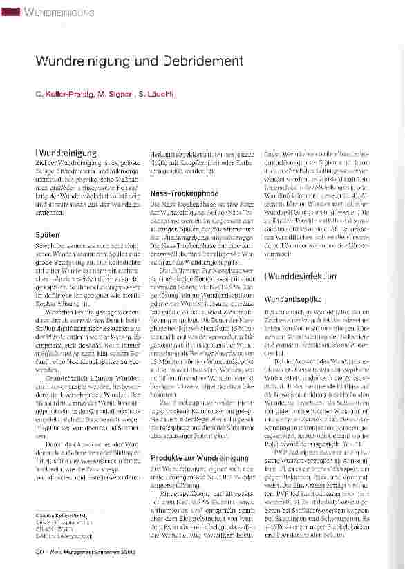 Vorschauseite 1: Wundreinigung und Debridement