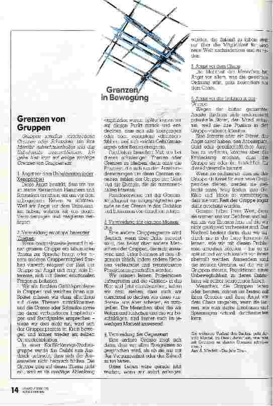 Vorschauseite 5: Befreiung heißt, sich bewußt um seine Grenzen herum zu bewegen