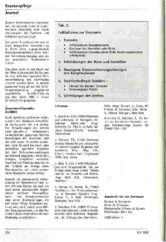 Vorschauseite 4: Welche Erkrankungen werden in der operativen Medizin mit einem Stoma versorgt?