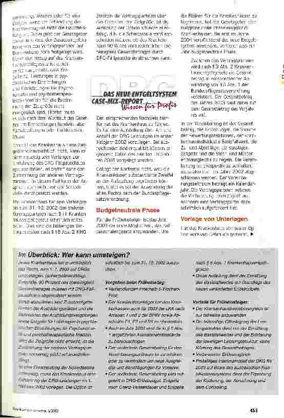 Vorschauseite 2: Optionsmodell - werr kann umsteigen?