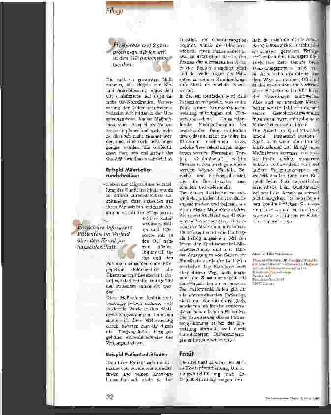 Vorschauseite 3: Der Weg des Patienten zum OP