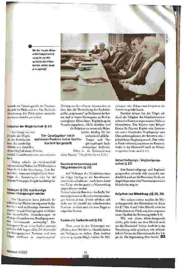 Vorschauseite 3: Mehr Mitsprache für den Heimbeirat und mehr Aufwand für die Träger