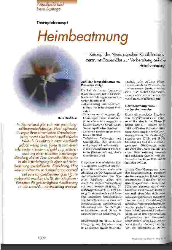 Vorschauseite 1: Heimbeatmung