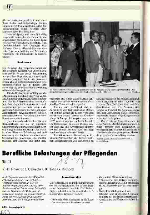 Vorschauseite 1: Berufliche Belastungen der Pflegenden Teil 2