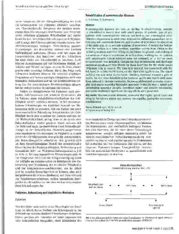 Vorschauseite 2: Rehabilitation bei neuromuskulären Erkrankungen