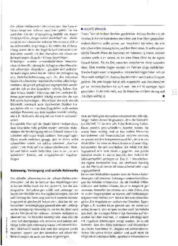 Vorschauseite 2: Unterstützung bei Auseinandersetzung mit Zukunftsfragen