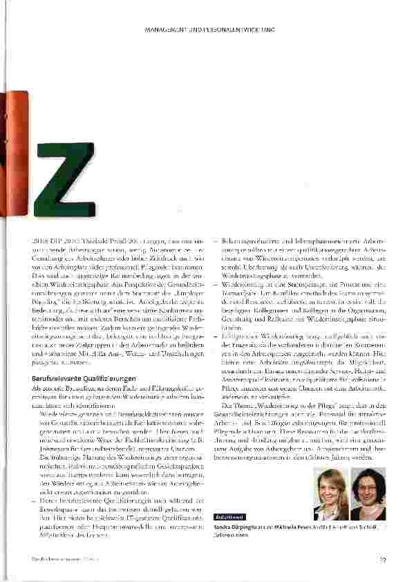 Vorschauseite 2: Wiedereinstieg in der Pflege
