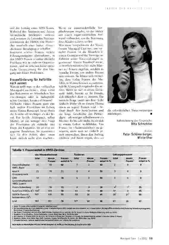 Vorschauseite 4: Neue Arbeitsbedingungen und neue Berufsrollenfür Frauen in Managed Care