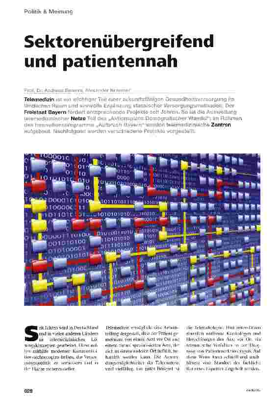 Vorschauseite 1: Sektoren übergreifend und patientennah